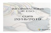 Informacions 4t d’ESO 2018-2019 - fedac.cat · Informacions 4t d’ESO 2018-2019 Introducció Informacions generals Calendari Material escolar Organització 4t d’ESO Repartiment