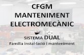 CFGM MANTENIMENT ELECTROMECÀNIC - iesmonturiol.net · • MP01 Tècniques de fabricació • MP02 Tècniques d'unió i muntatge. • MP03 Electricitat i automatismes elèctrics.