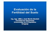 Evaluación de la Fertilidad del Suelo - fagro.edu.uy · an álisis de suelo pueden resumirse en:-determinar el estatus de nutriente disponible en el suelo.-determinar claramente