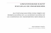 UNIVERSIDAD EAFIT ESCUELA DE INGENIERÍA · universidad eafit escuela de ingenierÍa autoevaluaciÓn con fines de renovaciÓn de la acreditaciÓn de la carrera de ingenierÍa mecÁnica