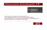 Document d’avaluació 19 - iaqse.caib.esiaqse.caib.es/documentos/documents/document_19.pdf · Document d’avaluació 19 Evolució dels indicadors d’escolarització i de rendiment
