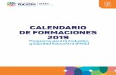 Calendario de formaciones 2019 - educacion.yucatan.gob.mx€¦ · Metodología y estrategias didácticas La metodología de trabajo en los talleres de capacitación será sustentada