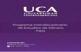 Programa Interdisciplinario de Estudios de Género PIEG · participan las y los estudiantes UCA. Aporta a integrar enfoques humanistas, género e interculturalidad en la comunidad