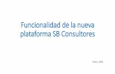Funcionalidad de la nueva plataforma SB Consultores fileConsultores es propiedad de la firma conforme a la Declaratoria de Confidencialidad firmada con Informática Total Enero, 2018.