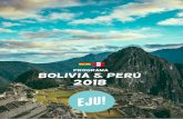 programa bolivia & perú 2018 - Eju Turismo · Llegada y tour al Salar de Uyuni. Llegada por la mañana y check in en Hostal. Inicia por la tarde el tour al SALAR DE UYUNI con la
