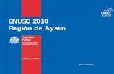 11 Resultados Aysén ENUSC 2010 - seguridadciudadana.gob.cl 2010/Aysen... · Evolución de la vi Respecto a 2009, la proporción de hogares v porcentuales. Región de Aysén Ptjd