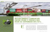 eN LoS ÚLtimoS CiNCo AÑoS INTERCAMBIO COMERCIAL ENTRE … · l Centro de Comercio Exterior (CCEX) de la Cámara de Comercio de Lima analizó el movimiento comercial entre Perú