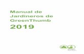 Manual de Jardineros de GreenThumb 2019 · La edición de 2019 del Manual de Jardineros de GreenThumb contesta preguntas frecuentes referentes a una variedad de temas como aceptación