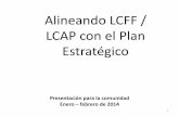 Alineando LCFF / LCAP con el Plan Estratégico lcap... · Calidad estandarizada de datos y grado en que se cumple con las fechas límites Reconocimiento de las mejores prácticas