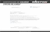 CERTIFICADO DE CALIDAD TIRFOR DE CABLE · certificado de calidad  m-01840 m-01850 m-01860 tirfor de cable m-01840 m-01850 m-01860