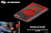 IMPORTANTE - steren.com.mx · Protección contra sobrecarga: 220V CA para 200mV y 1000V CD o 750V CA para otros rangos. Voltaje de CA Protección contra sobrecarga: 1000V CD o 750V