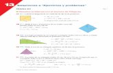 Resuelve problemas con el teorema de Pitágoras€¦ · 13 Soluciones a “Ejercicios y problemas” Unidad 13. Áreas y perímetros PÁGINA 261 ˜ Resuelve problemas con el teorema