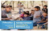 ALFABETIZANDO - Fundación Fabretto · en las actividades del Centro Educativo de Fabretto, preparando almuerzos escolares para los niños, y ayudando a mantener las aulas limpias