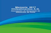Memoria 2017 Chilealimentos A.G.chilealimentos.com/wordpress/wp-content/uploads/2018/01/Memoria_2017... · Fruta Fresca 15 Otros Productos 20 TOTAL 90 32 Categoría en las que Chile