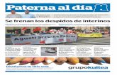 Paterna al díapaternaaldia.com/hemeroteca/2011/PAD165.pdf · equipo de gobierno que tiene que ajustar el presu-puesto y lo quiere hacer levantando la menor polvareda posible. Algo