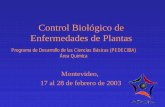 Control Biológico de Enfermedades de Plantas · 2009-07-02 · alimentos eran potencialmente oncogénicos o carcinogénicos Ej SOPP declarado 2B por IARC • Los fungicidas representaban