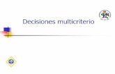 Decisiones multicriterio · 2016-07-27 · Introducción a MCDM… El problema consiste en la forma de obtener los pesos, las clasificaciones o importancia para un conjunto de actividades