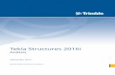 Tekla Structures 2016i...objetos de análisis y los incluye en el modelo de análisis: • Partes de análisis, barras, miembros y áreas de las partes físicas • Nodos de análisis