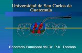 Universidad de San Carlos de Guatemala · Encerado Funcional del Dr. P.K. Thomas . Equipo necesario para encerar . Marcar rebordes cuspideos . Marcas oclusales completadas . Marcar