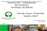 Estadisticas de Exportación de Productos Forestales de Boliviatools.cfb.org.bo/downloads/2014_12_diciembre_exportaciones_importaciones_bolivia... 3 Exportación –Importación de