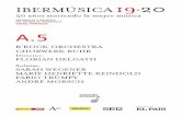 IBERMÚSICA19 · conciertos con un repertorio que abarca todos los períodos hasta el presente, bajo el liderazgo de renombrados directores como Frieder Bernius, Sylvain Cambreling,