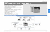 3G3MV SYSDRIVE 3G3MV204 Convertidores de frecuencia Denominación de tipo Clase 200 V Clase 400 V Especificaciones Monofásico: 3G3MV- 1 1. La salida de los variadores de la serie