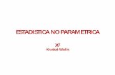 X2 Kruskal-Wallis · • Las técnicas estadísticas de estimación de parámetros, intervalos de confianza y prueba de hipótesis son, en conjunto, denominadas ESTADÍSTICA PARAMÉTRICA