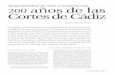 Singularidad de una Constitución 200 años de las Cortes de Cádiz · 2013-09-13 · Singularidad de una Constitución 200 años de las Cortes de Cádiz Ignacio Carrillo Prieto Al