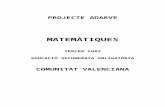 Programación Matemàtiques 3º ESO Comunitat …€¦ · Web viewEl llibre de text utilitzat és Matemàtiques 1r ESO (Projecte Adarve, d’Oxford EDUCACIÓ, 2011), els autors del