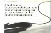 ETICA Y TRANSPARENCIA Cultura burocrática de transparencia y acceso a la …revistabuengobierno.org/home/wp-content/Documentos/BG4_2.pdf · 2017-03-24 · RESUMEN El trabajo describe