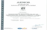 AENOR - aiju.es · AENOR Empresa Registrada ISO 9001 ER-0574/2002 AENOR certifica que la organización ASOCIACIÓN DE INVESTIGACIÓN DE LAS INDUSTRIAS DEL JUGUETE, CONEXAS Y AFINES