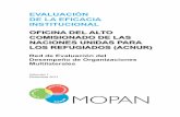 MOPAN | Multilateral Organization Performance …...MOPAN no evalúa los resultados de desarrollo de la organización. ACNUR cumple con el mandato de brindar protección a refugiados
