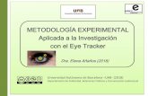 METODOLOGÍA EXPERIMENTAL Aplicada a la Investigación con … · 2018-12-12 · 1 METODOLOGÍA EXPERIMENTAL Aplicada a la Investigación con el Eye Tracker Dra. Elena Añaños(2018)