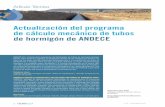 Actualización del programa de cálculo mecánico de tubos de … · 2018-09-24 · Actualización del programa de cálculo mecánico de tubos de hormigón de ANDECE 5 del relleno
