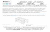 LITERA DE MADERA - Dorel Living...LITERA DE MADERA DL7519E / DL7519W Uno de los travesaños superiores de la cabecera (F) tiene una etiqueta, no lo use en esta etapa. Inserte los topes