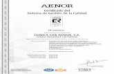 Certificado del Sistema de Gestión de la Calidad...Certificado del Sistema de Gestión de la Calidad ER-1007/2011 Anexo al Certificado Rafael GARCÍA MEIRO Director General AENOR