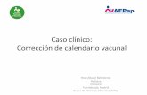 Caso clínico: Corrección de calendario vacunal · Caso clínico: Corrección de calendario vacunal Rosa Albañil Ballesteros Pediatra ... VPH 2-3 Solo niñas No por sexo ni edad