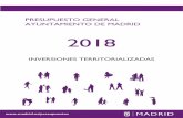 PRESUPUESTO GENERAL AYUNTAMIENTO DE MADRID...presupuesto general ayuntamiento de madrid 2018 inversiones territorializadas distrito: 204 salamanca proyecto denominaciÓn importe 2017/007142