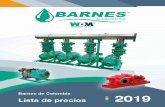 Barnes de Colombia Lista de precios 2019 de precios Barnes de Colombia 2019-2V 17...Familia de bomba Nomenclatura Contenido Pág. Bombas con motor eléctrico. Bombas plasticas con