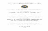 UNIVERSIDAD CENTRAL DEL ECUADOR · En el Cap tulo 3, se presenta la Ley de Darcy y los resultados fundamentales del an alisis vectorial que nos permiten obtener una ecuaci on diferencial