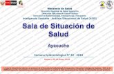 Dirección Regional de Salud Ayacucho Dirección Ejecutiva ... · Canal Endémico de Neumonías Complicadas en menores de 5 años. Ayacucho 2018* (Hasta la SE 20) Distribución semanal