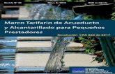 Marco Tarifario de Acueducto y Alcantarillado para …Este nuevo marco permite a los pequeños prestadores de acueducto y alcantarillado calcular de una manera sencilla los costos