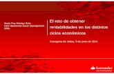 María Paz Hidalgo Brito CEO Santander Asset Management ... · La gestión de monedas como una decisión relevante en los portfolios. Las rentabilidades de los distintos tipos de