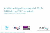 Análisis mitigación potencial 2012- 2020 de un PECC ampliado · 7 Eficiencia en ductos de Pemex 0.31 8 Motores industriales 0.5 ... REDD Relleno sanitario y P. de Biogas 132 MtCO