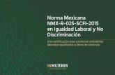 Norma Mexicana NMX-R-025-SCFI-2015 en Igualdad Laboral y ...cerotolerancia.inmujeres.gob.mx/docs/PresNorma.pdf · Contar con un espacio privado, adecuado e higiénico para la lactancia