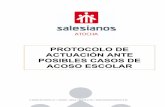 ACOSO ESCOLAR POSIBLES CASOS DE ACTUACIÓN ...salesianosatocha.es/.../2018/11/Protocolo-acoso-escolar.pdfde detección y actuación para los casos de acoso escolar, que empiezan por