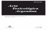 ISSN 0327-9286 Acta Toxicológica Argentina · Acta Toxicológica Argentina es el órgano oficial de difusión científica de la Asociación Toxicológica Argentina. Integra el Núcleo
