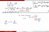 MATE 3032 - Recinto Universitario de Mayagüezacademic.uprm.edu/~pvasquez/mate3032/clases1516II/7.4.pdf · IntegraciÛn de funciones racionales: fracciones parciales En esta secciÛn