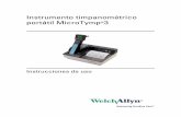 Instrumento timpanométrico portátil MicroTymp 3 · imprimir mediante la impresora/cargador. La impresora/cargador lee la información del mango e imprime los timpanogramas y su