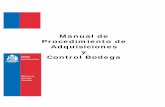 Manual de Procedimiento de Adquisiciones y Control Bodega · Ejecutivo(a) Oficina Chile Compras ..... 9 Encargado (a) Oficina Gestión Administrativa ... de la Contraloría General